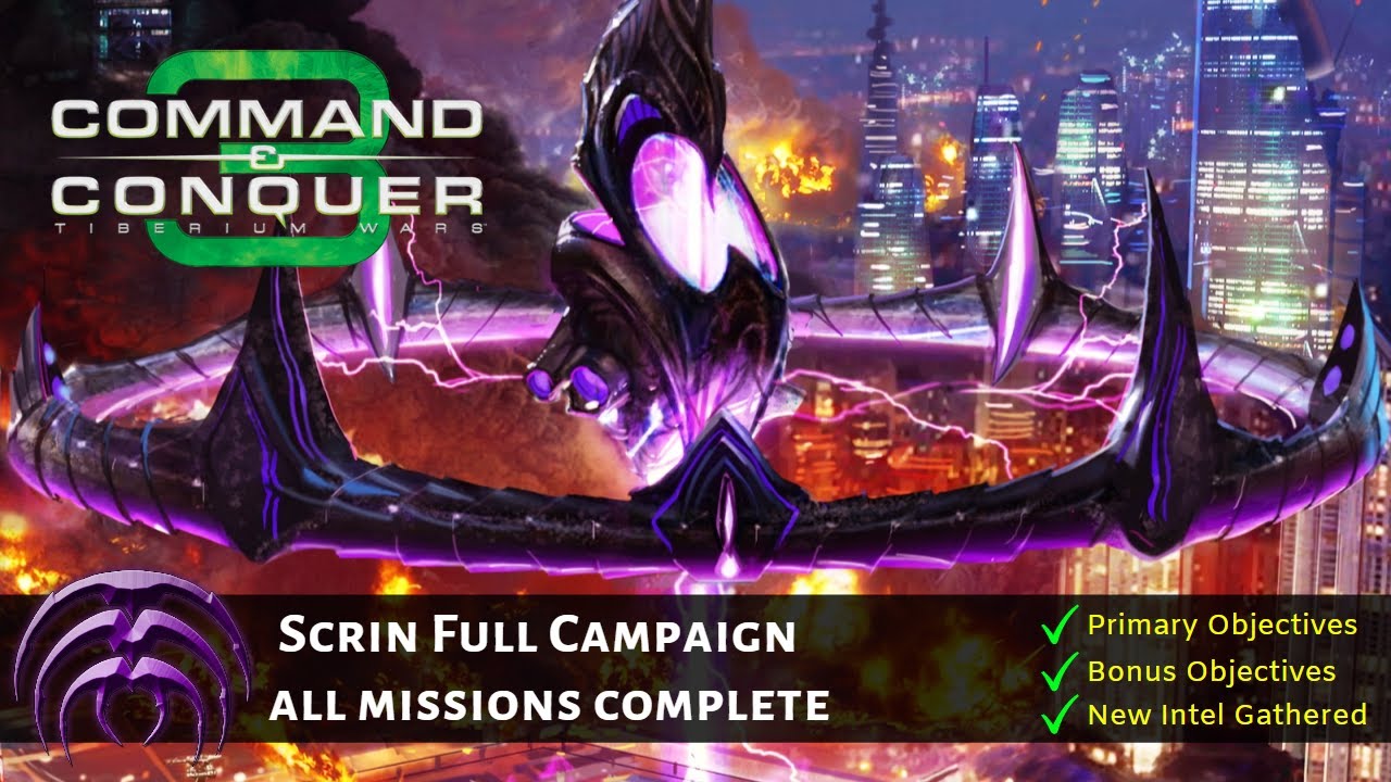 C&C 3: Tiberium Wars - Scrin Full Campaign / All Missions Complete Playthrough Walkthrough Longplay