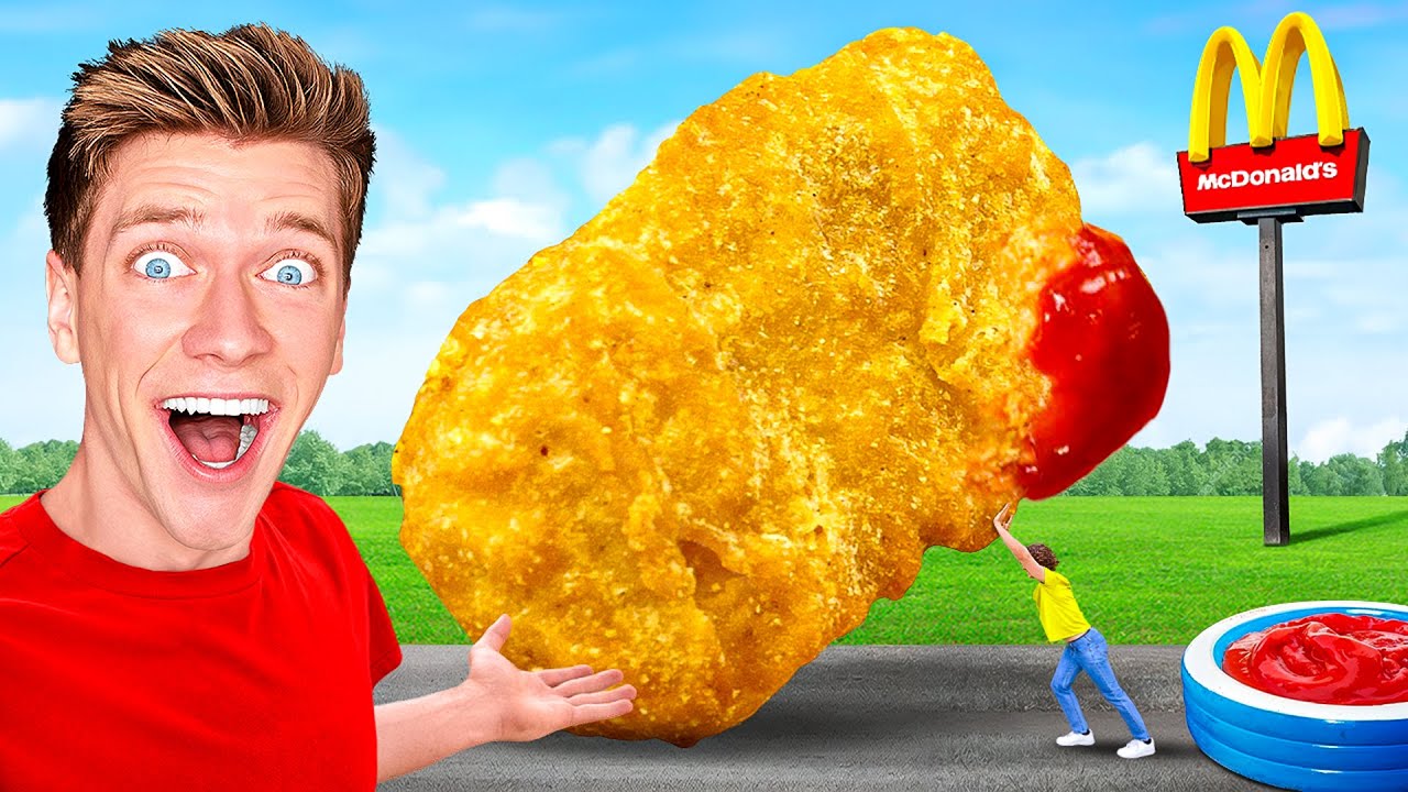 World&rsquo;s Largest McDonalds Chicken Nugget (Official World Record) + 7 GIANT Fast Food SECRET Items