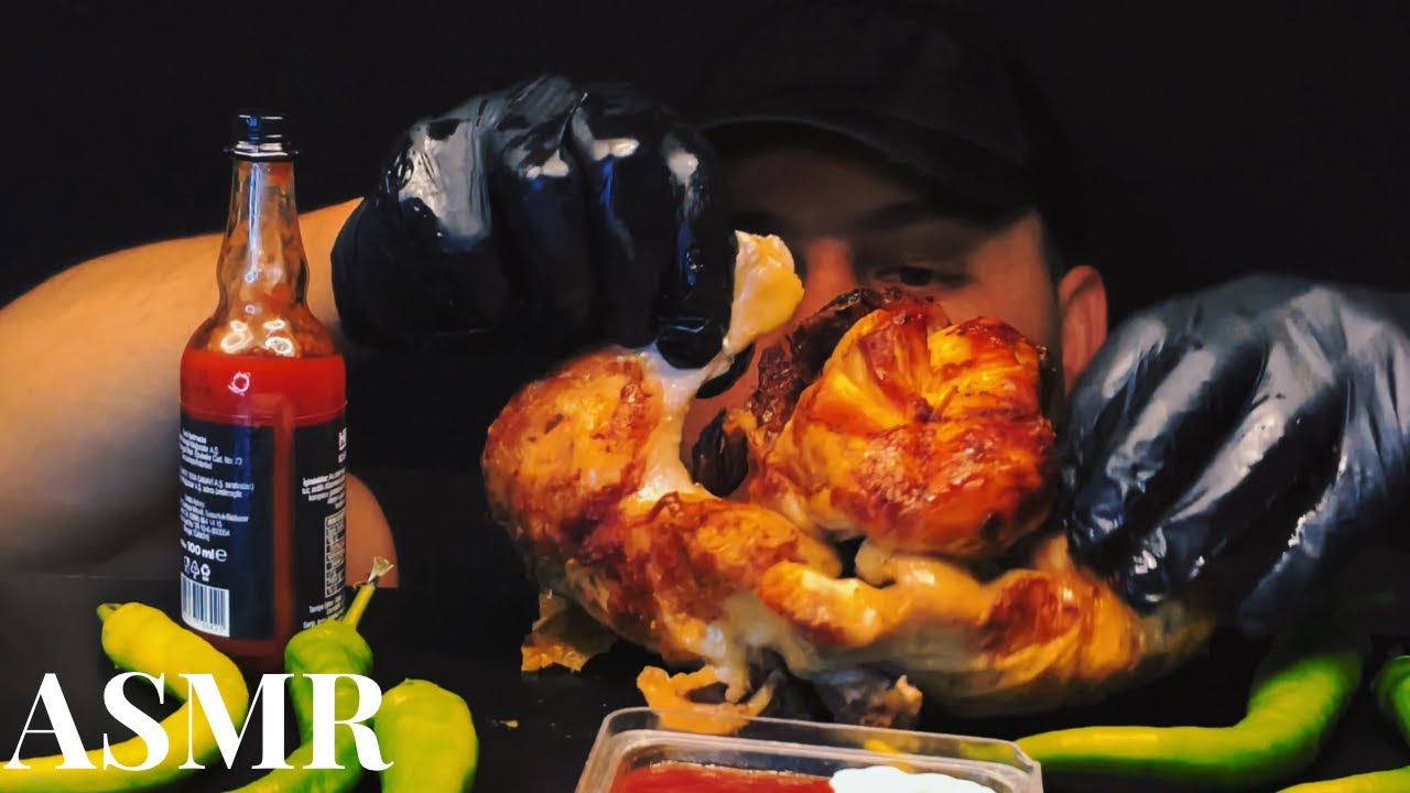 ASMR ЦЕЛЬНАЯ КУРИЦА МУКБАНГ | ДИКИЕ ЗВУКИ ПОЕДАНИЯ (без разговоров) | БАЙ АСМР