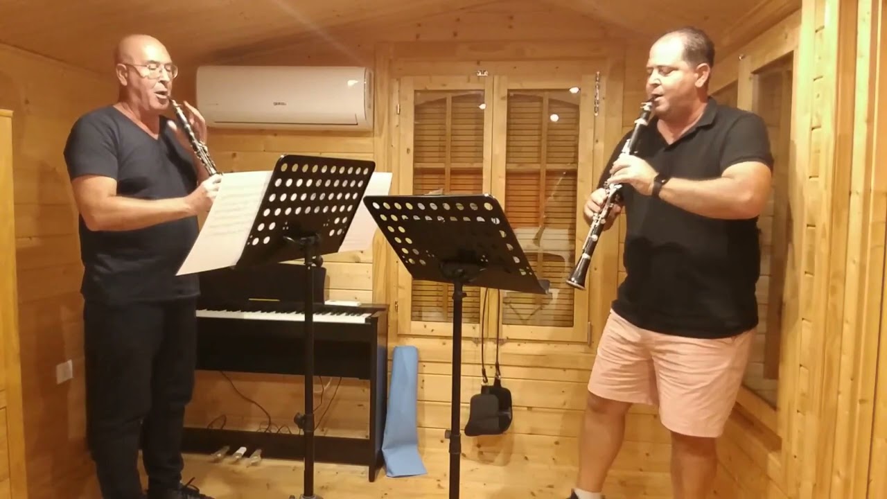 H. LAZARUS, FIRST DUET para dos clarinetes en si bemol : I- Andante