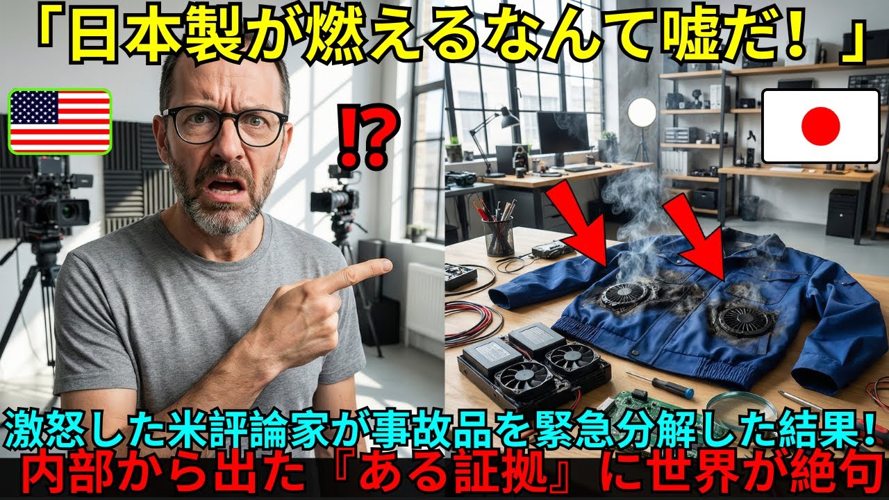 【海外の反応】「日本製が燃えただと？」激怒した米ガジェット評論家が、事故品を緊急分解…内部に見つけた『ある証拠』に絶句したワケ