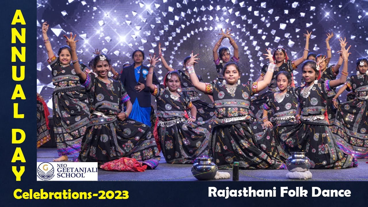 Rajasthani Folk Dance Performance By Grade-5 Students | Annual Day Celebrations 2023 |Neo Geetanjali