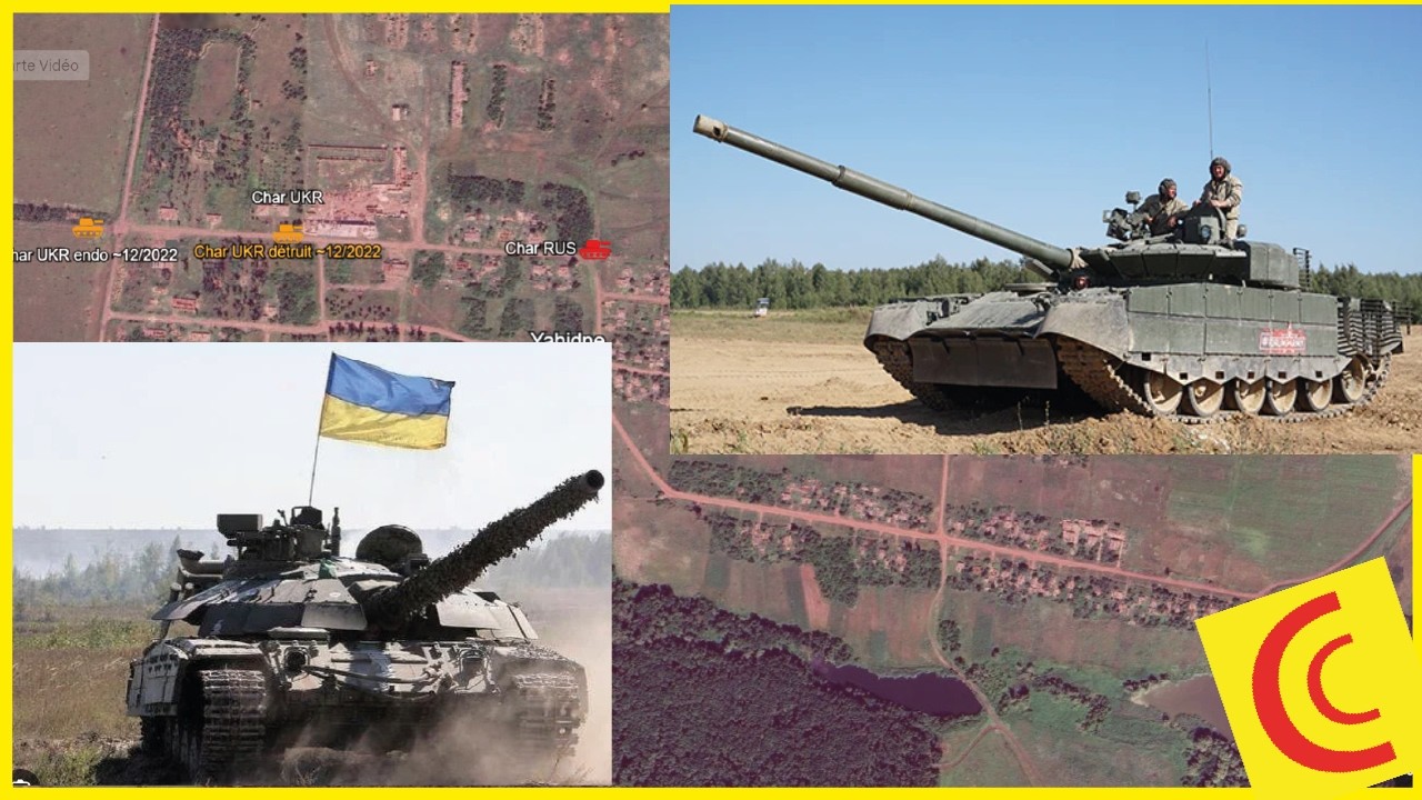 Conflit Ukraine : x1 T80 RUS engage le combat contre x3 T64 UKR | Octobre 2022