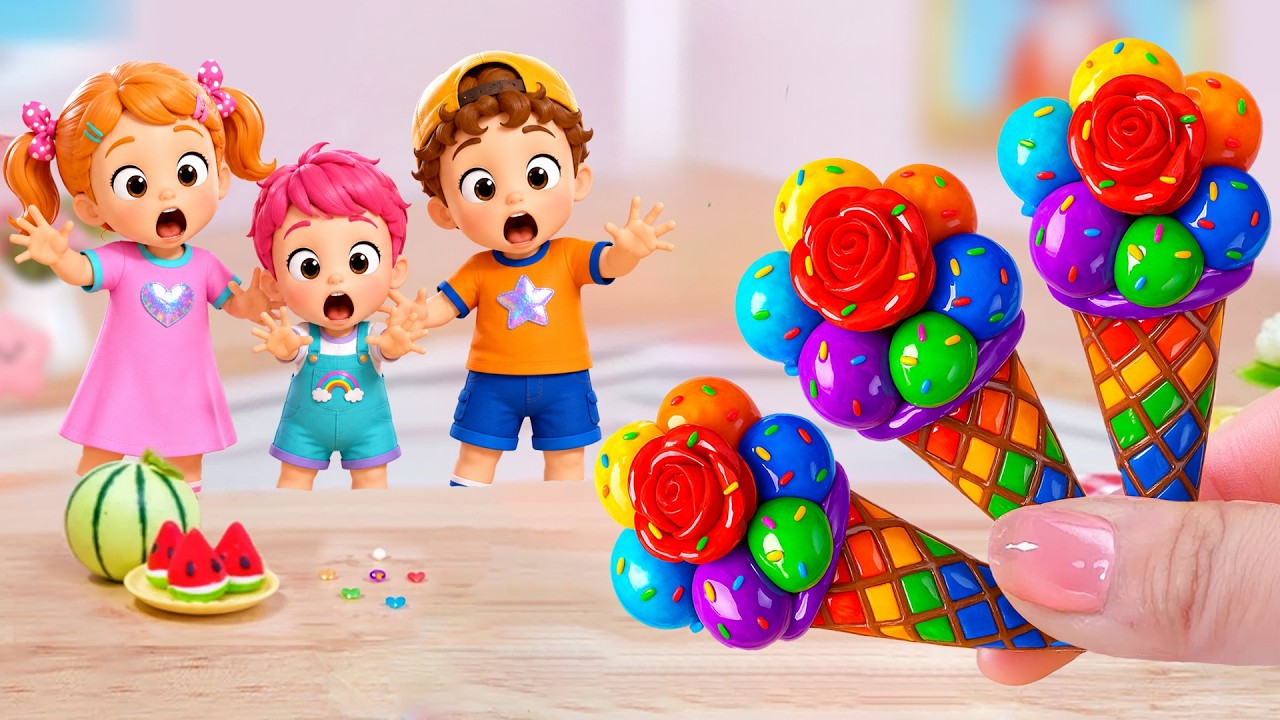 Amazing Rainbow Ice Cream🍦🌈 How To Make Mini Rainbow Ice Cream Decorating Ideas ✨ Sweet Cake Master