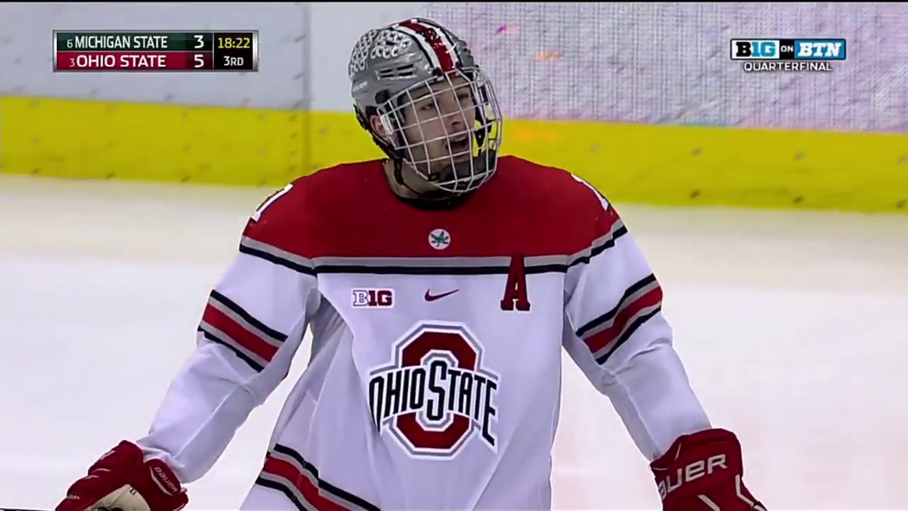 Two Goals in Under 2 Minutes for David Gust vs. Michigan State