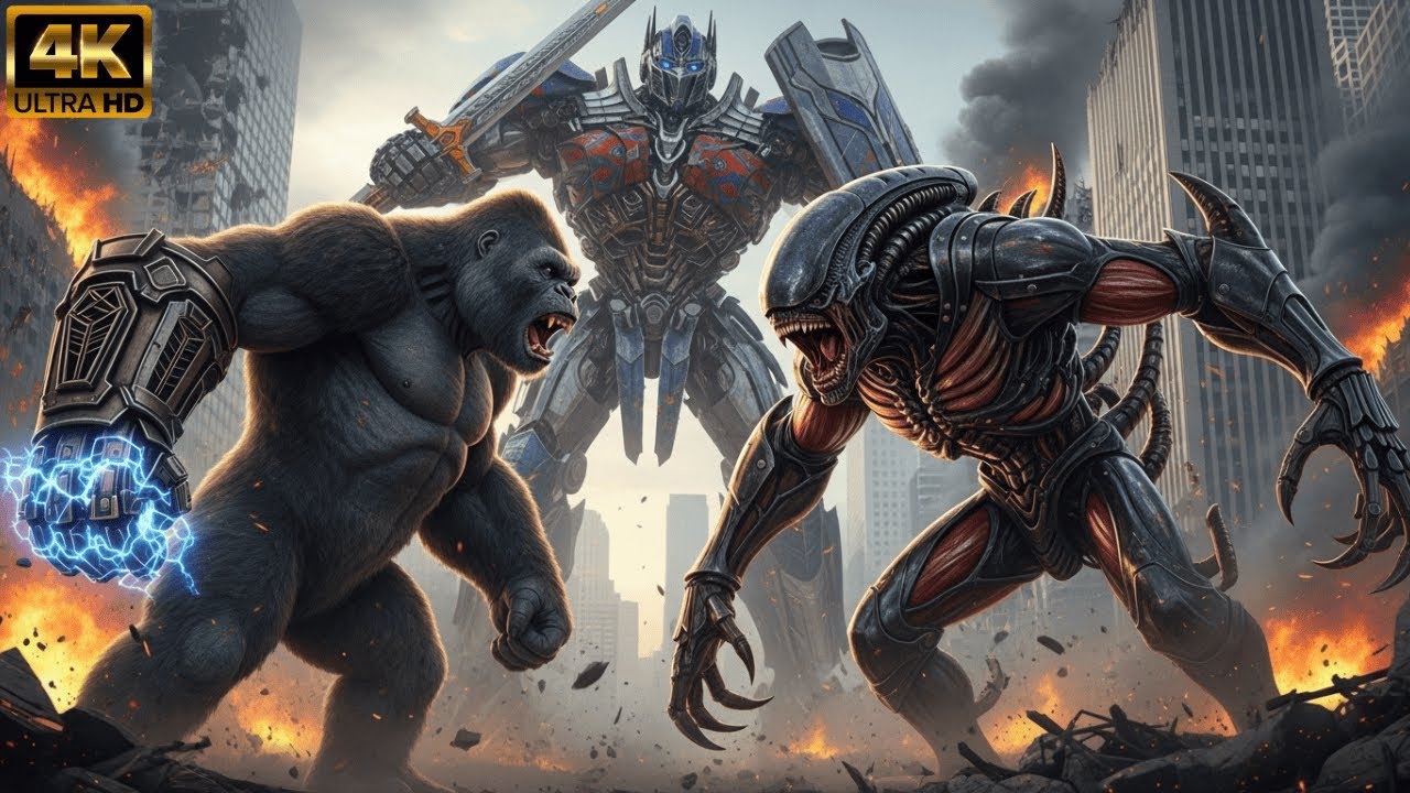 KING KONG & OPTIMUS PRIME vs ALIEN TITANS / Part 1 &mdash; The Final Stand That Shook the Earth