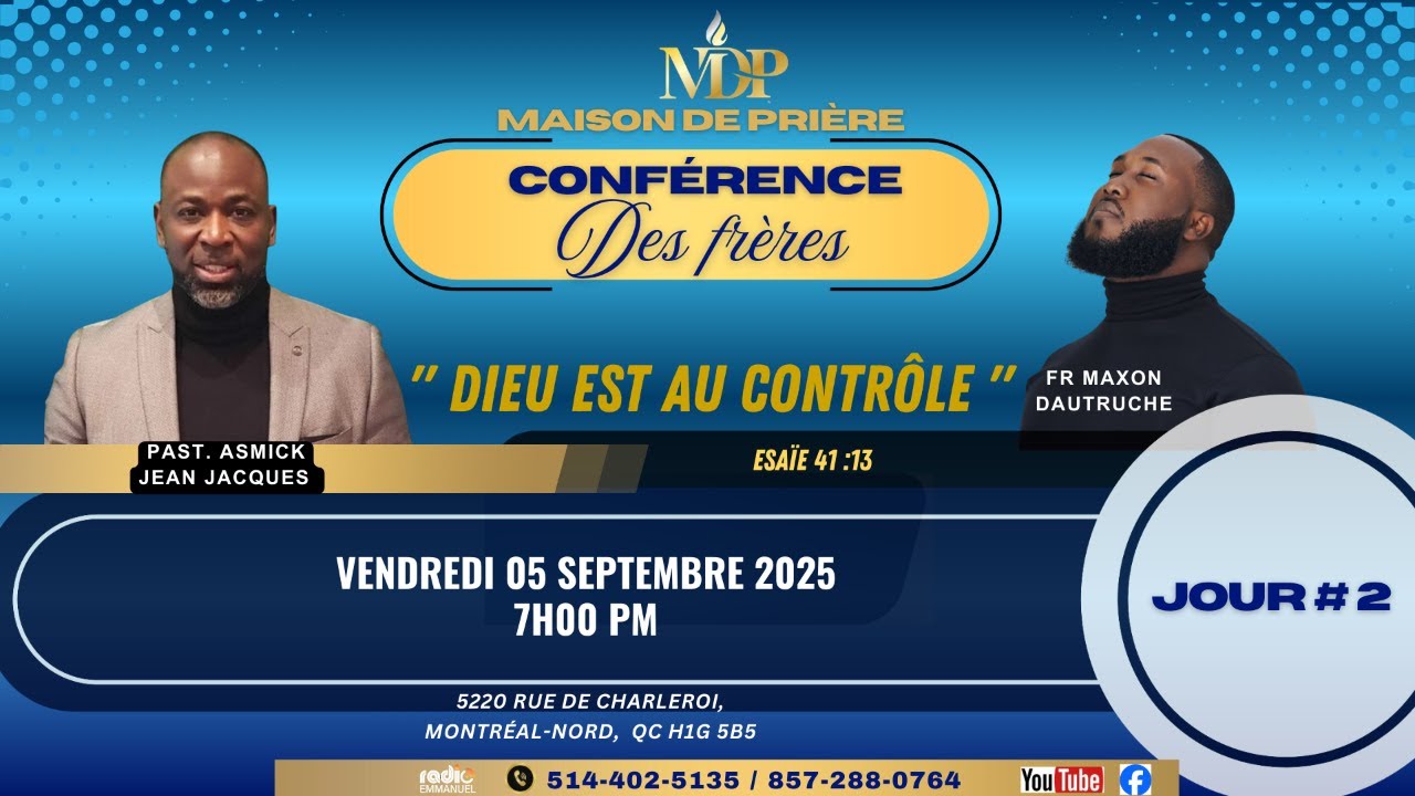 CONFÉRENCE DES FRERES JOUR 2  5/09/2025| PIERRE BINSE ROCHE | RADIO EMMANUEL