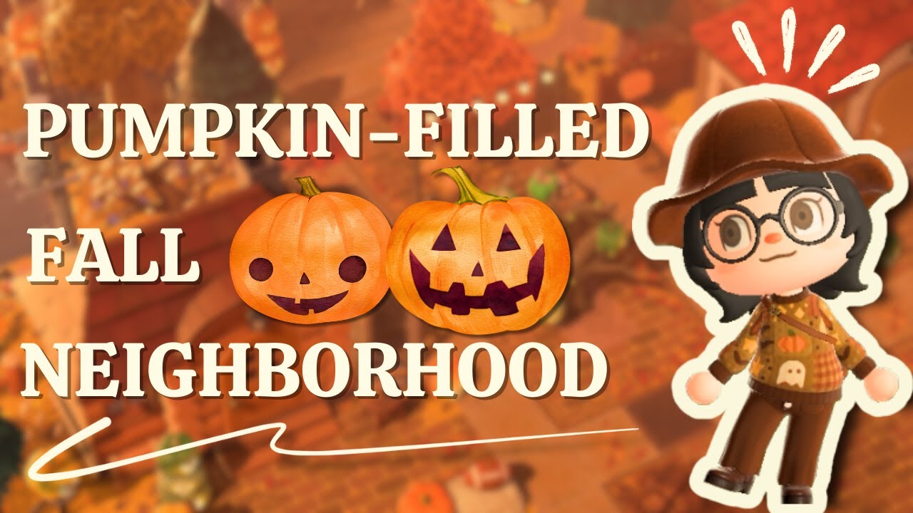 pumpkin-filled fall neighborhood 🎃| acnh speedbuild