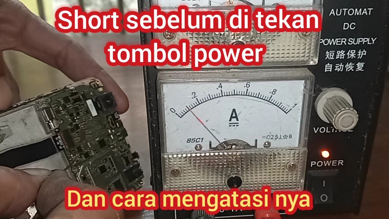 short sebelum di tekan tombol power