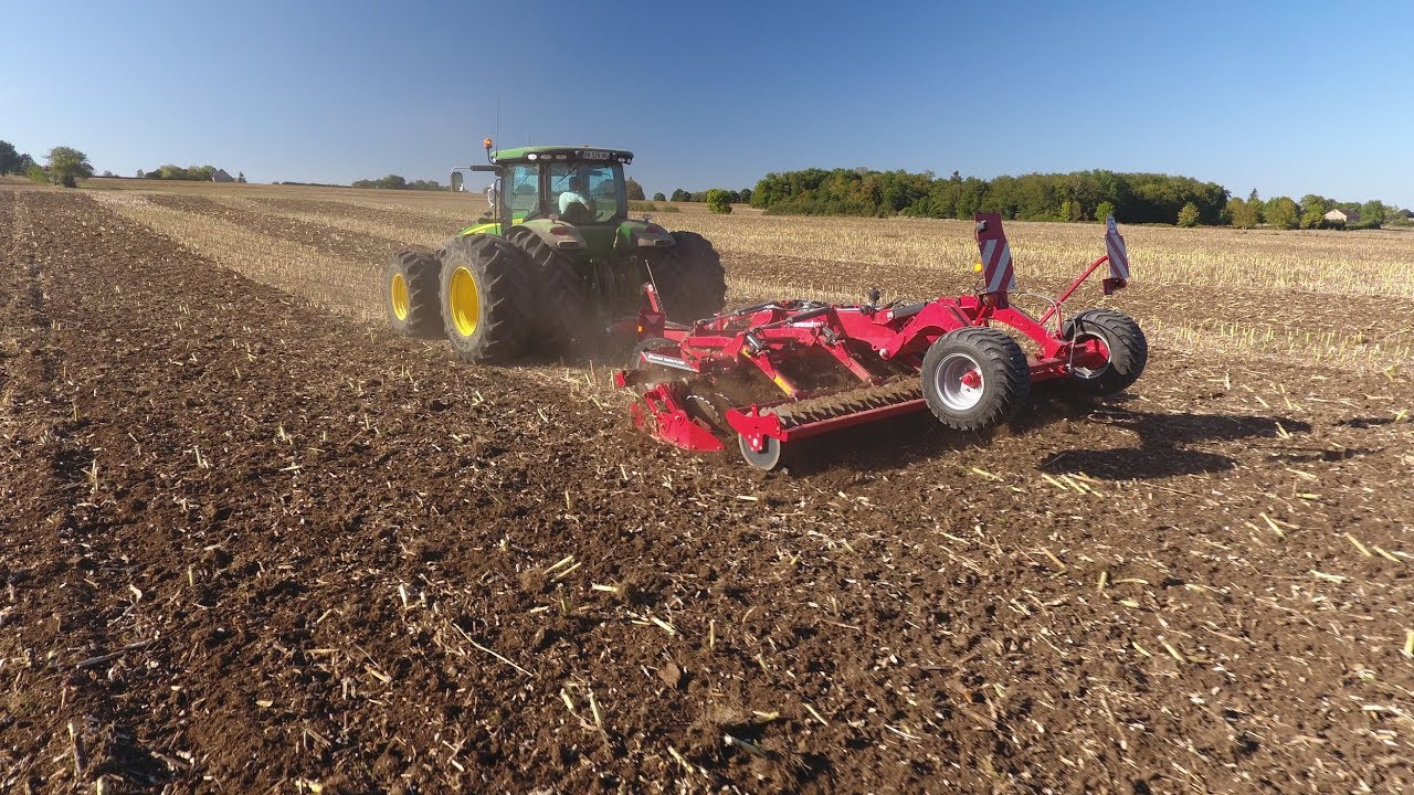 Démonstration Kverneland qualidisc T5000 pro et Moisson Maïs 2018 #64