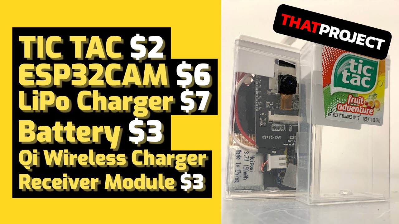 Tic Tac Camera Using ESP32CAM And Wireless Charging