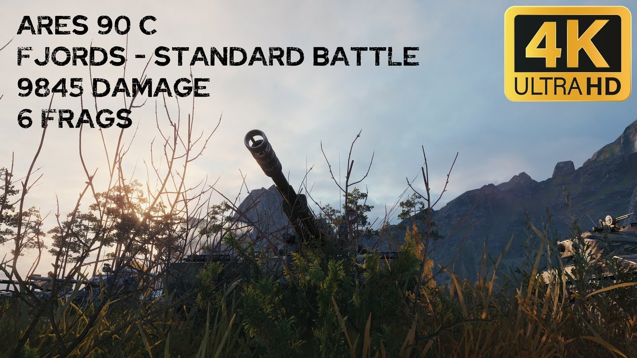 Ares 90 C 9,8k damage 6 frags on Fjords - World of Tanks