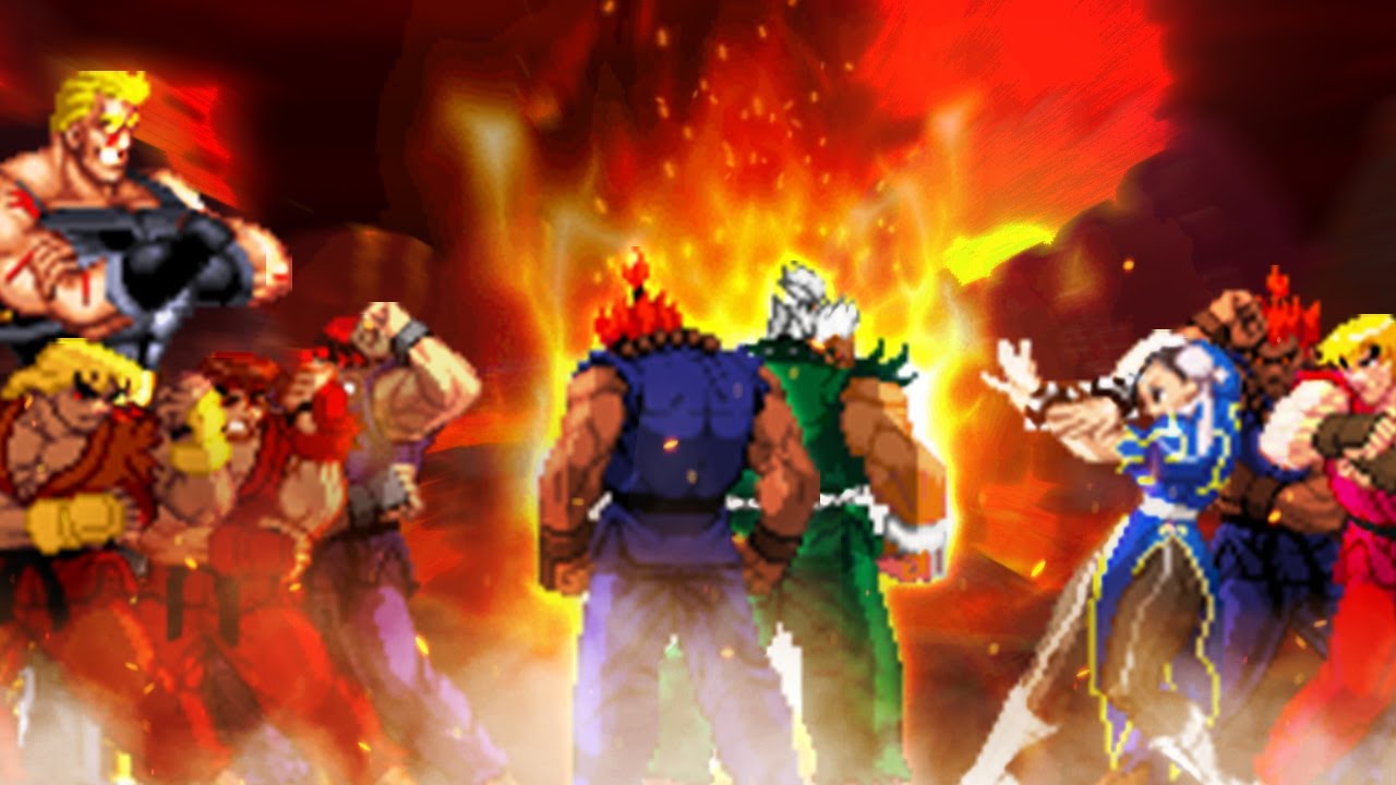 Shin Akuma Ansatsuken & Shin Akuma MGMURROW vs Everyone! Tag Team 2v2! Street Fighter Mugen