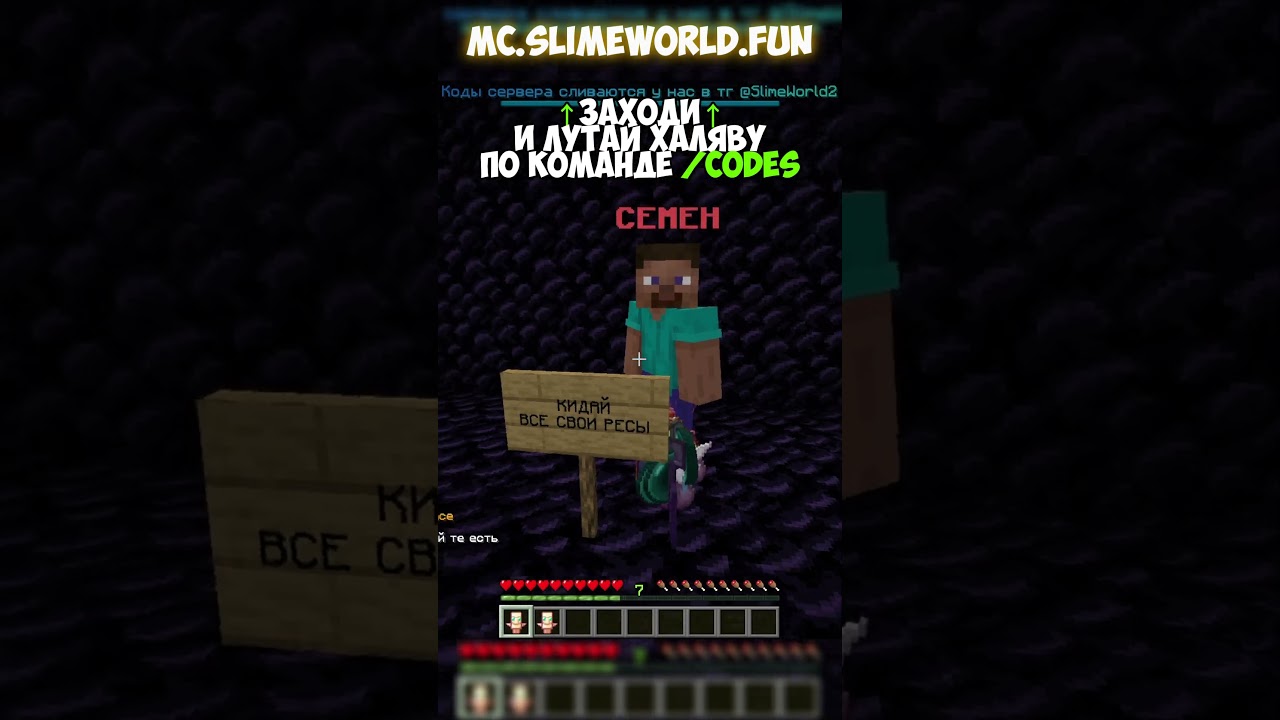 mc.SlimeWorld.fun #rwdomer #Reallyworld #FunTime #Minecraft #MrDomer #майнкрафтсервер #l1roze