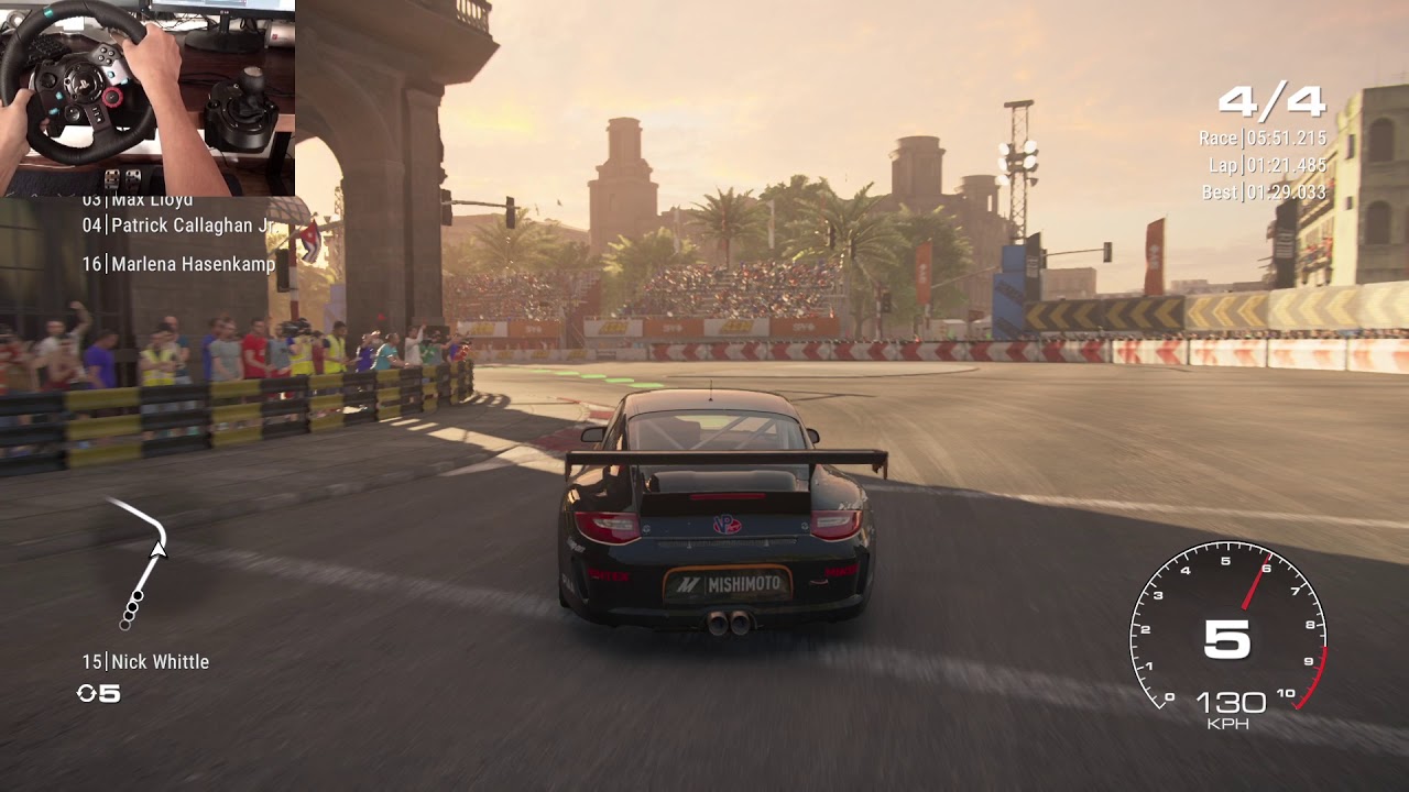 GRID 2019 - Porsche 911 GT4 Career Mode - GT Group Super Sprint - Logitech G29 gameplay