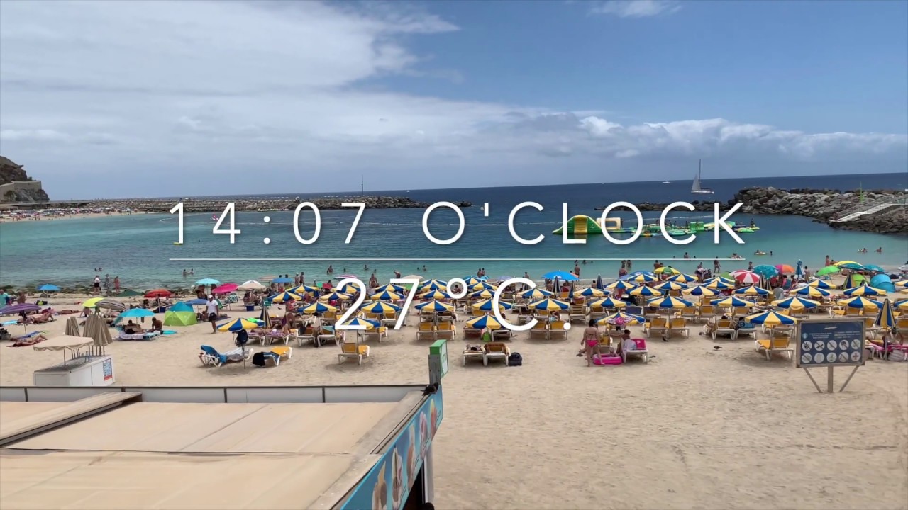 Gran Canaria Wetter, Temperaturen heute Amadores Strand 08.06.2019. T&auml;glich von einen anderen Ort.