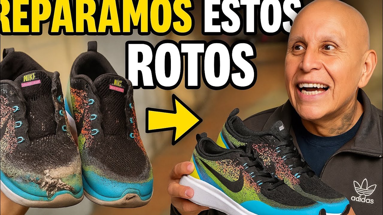 VENÍAN ROTOS Y LE DIMOS UNA SEGUNDA VIDA A ESTOS NIKE 😨🪡🧵👟