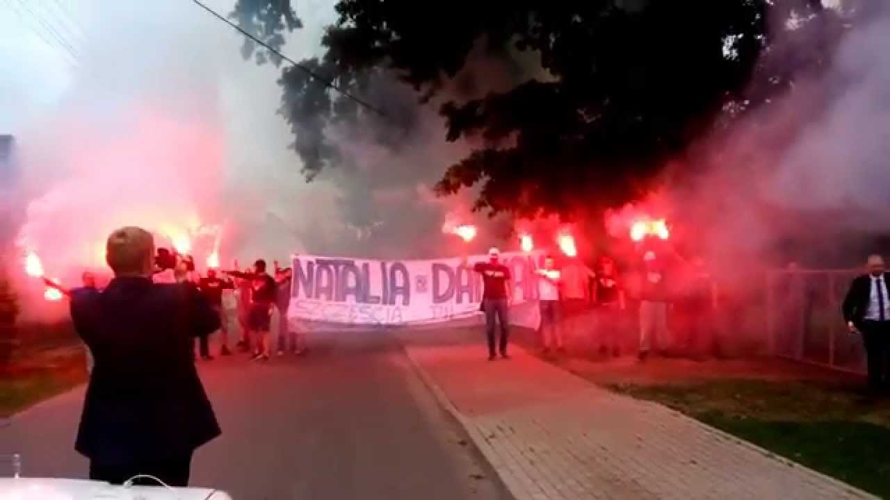 27.06.2015 Brama weselna kibiców Lecha Poznań dla Natalii i Damiana !