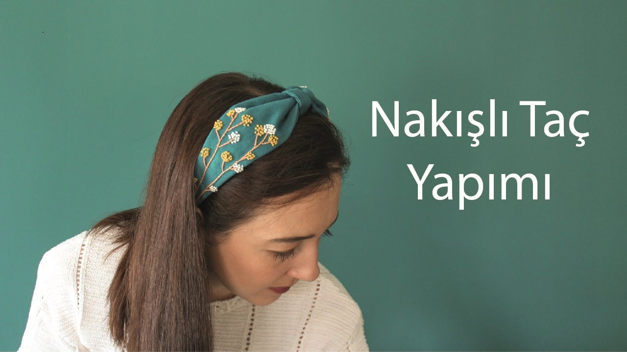 DIY Nakışlı Taç Yapımı / Embroideried   Headband