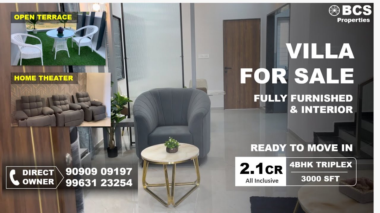 4BHK Villa for sale in Hyderabad | Fully Furnished | 3000 sft | Direct Owners | Low Budget