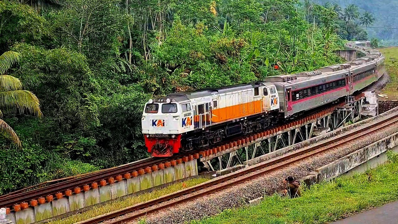 Train Hunting in Indonesia | Powerful Locomotives Passing Villages