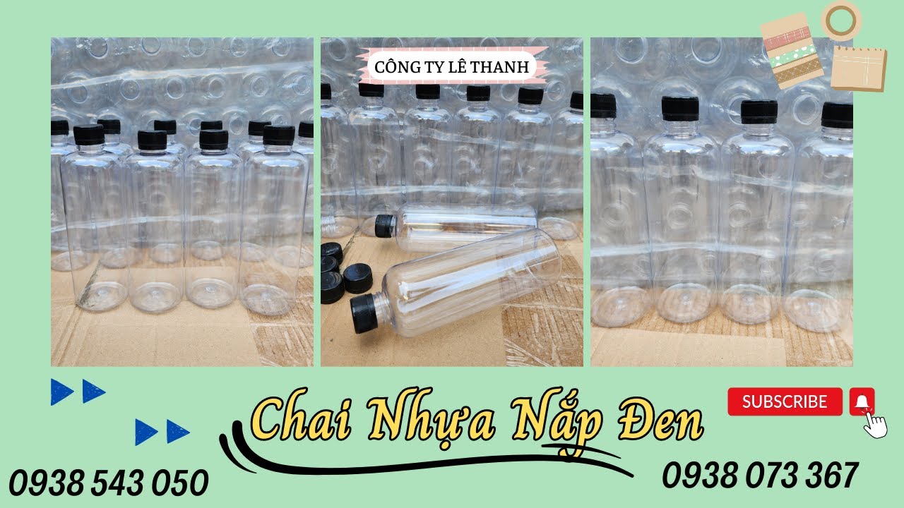 CHAI NHỰA NẮP ĐEN giá sỉ tốt nhất hiện nay