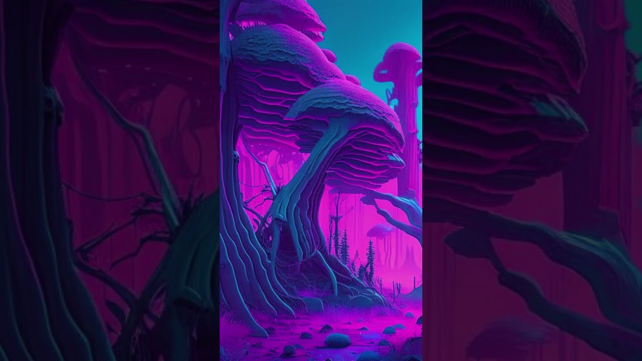 ASMR 🌌🚀A Very Strange Alien Forest 🪐✨ #asmr #asmrsounds  #neuralnetworkart