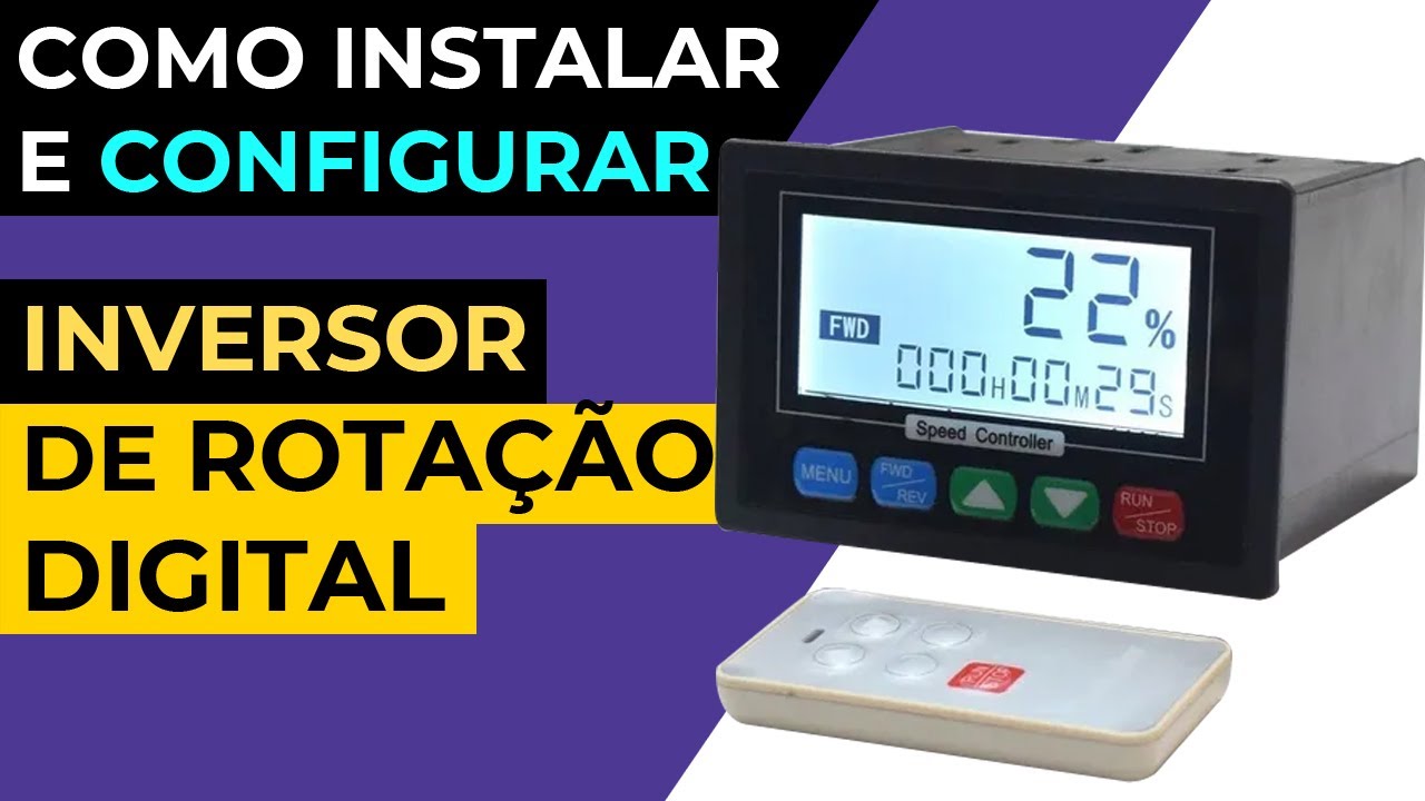 COMO INSTALAR E CONFIGURAR INVERSOR DE ROTAÇÃO DIGITAL | PWM Controlador de Velocidade 12v 24v