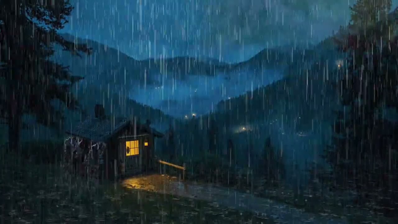 Heavy Rain on Window for Sleeping | Relaxing Rain ASMR Ambience and Thunder Sounds