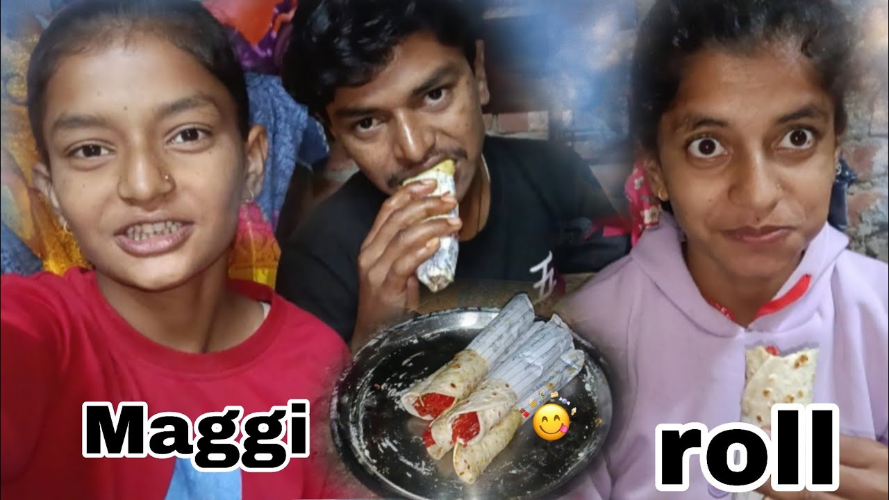 Maggi roll 🙄l kha ke maja aa gaya 😋l #food 