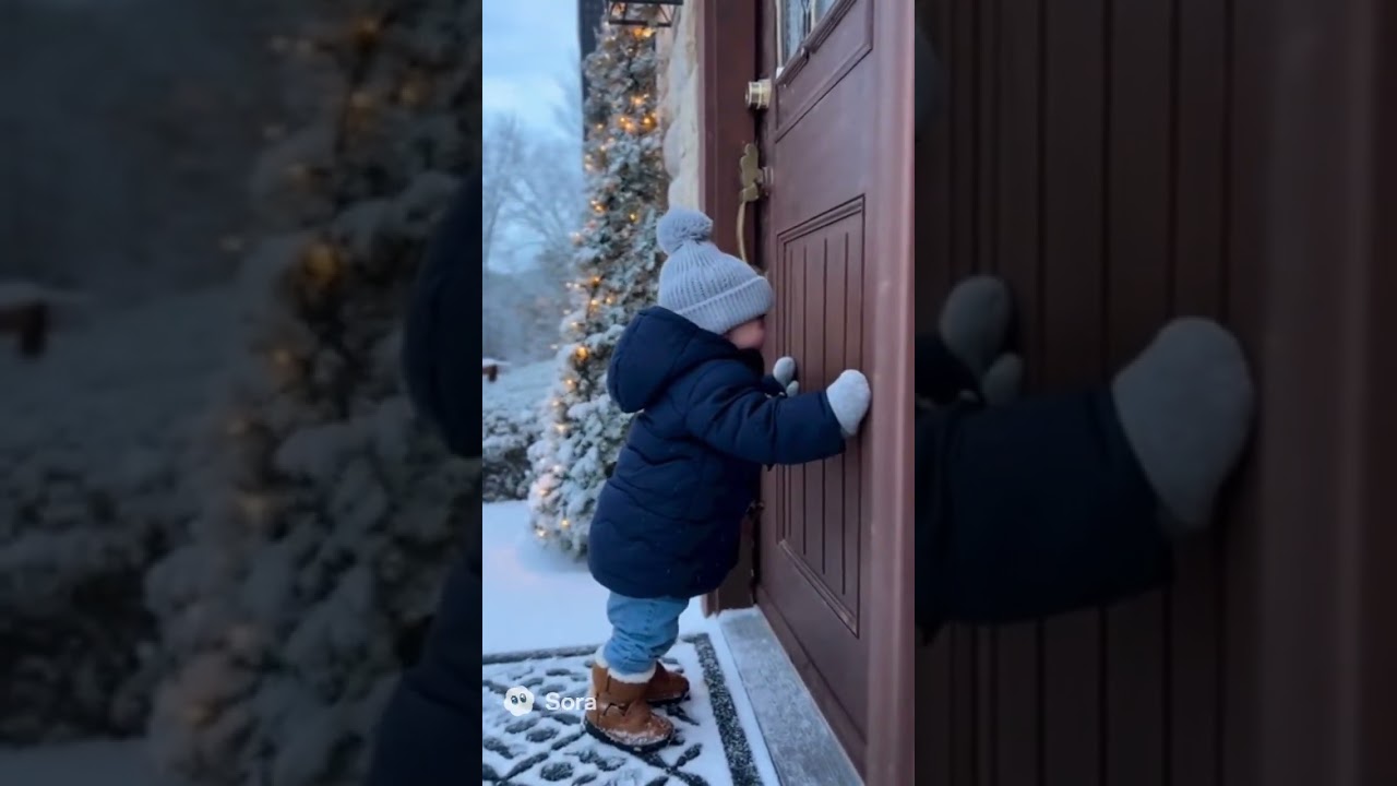 Baby says mommy open the door #kids #kidsanimation