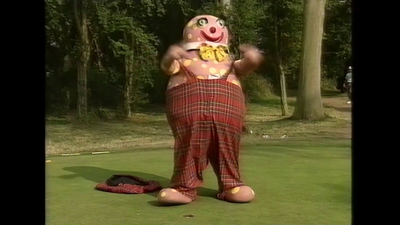 Mr Blobby at The English Open Golf