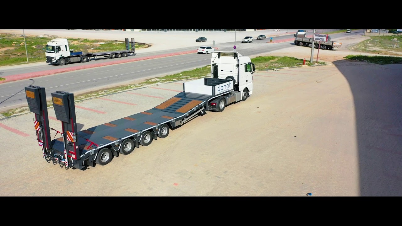 Donat 4 axle lowbed semi trailer,