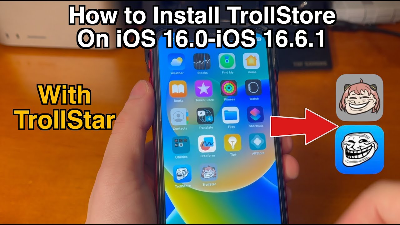 Как установить TrollStore 2 на iOS 16.0-iOS 16.6.1 с помощью TrollStar!