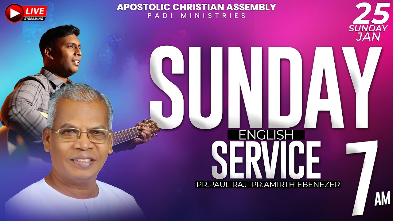 🔴🅻🅸🆅🅴 | Live Sunday Service (Tamil) | 25 JAN 2026