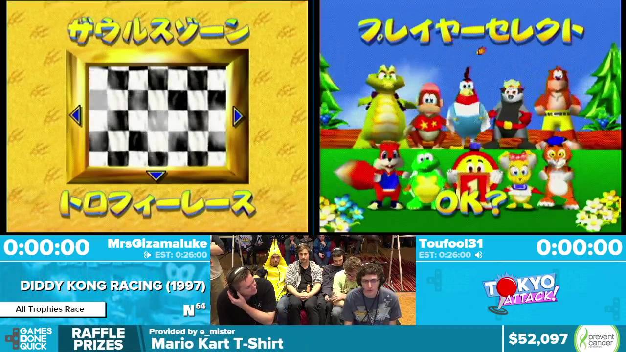 Diddy Kong Racing by MrsGizamaluke, Toufool31 in 25:07 - Awesome Games Done Quick 2016 - Part 8