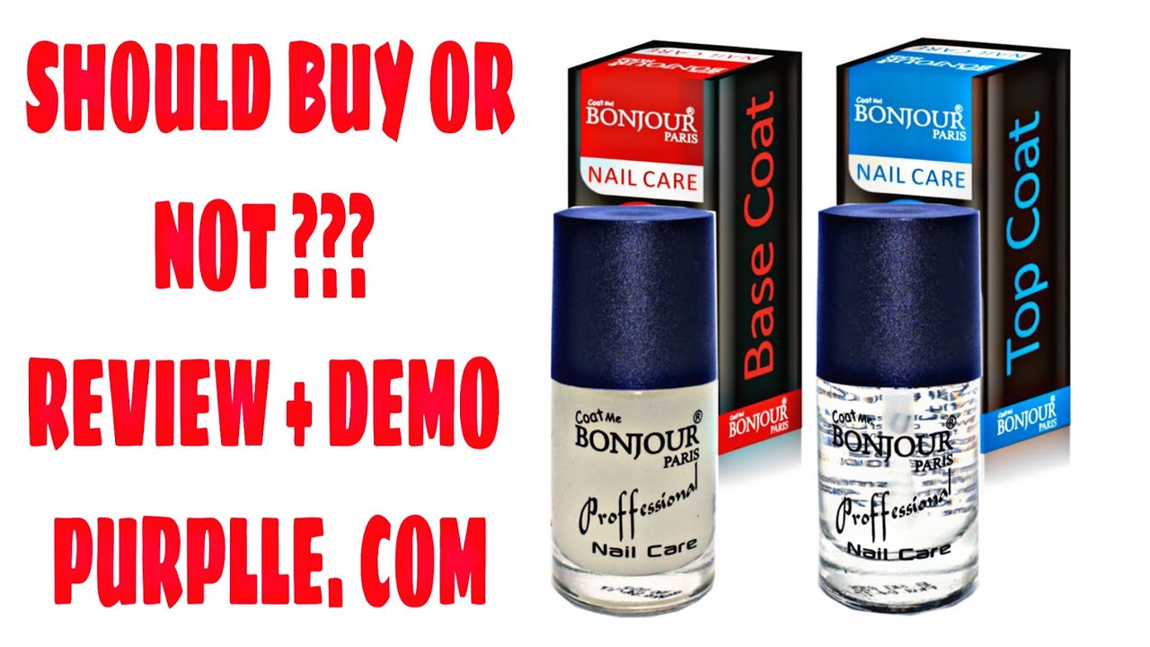 UNBOXING BONJOUR PARIS BASE COAT AND TOP COAT | REVIEW + DEMO | PURPLLE. COM