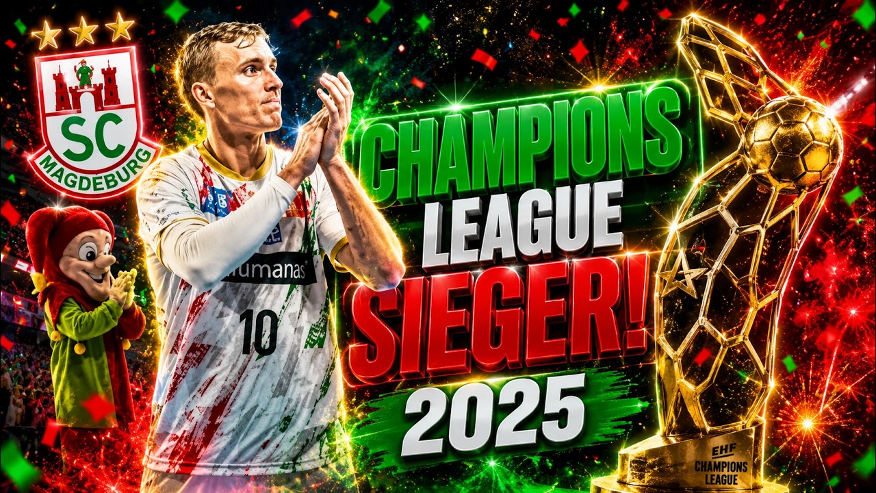Alle Dämme brechen. SC Magdeburg gewinnt die Championsleague. Spieler können Ihr Glück nicht fassen.