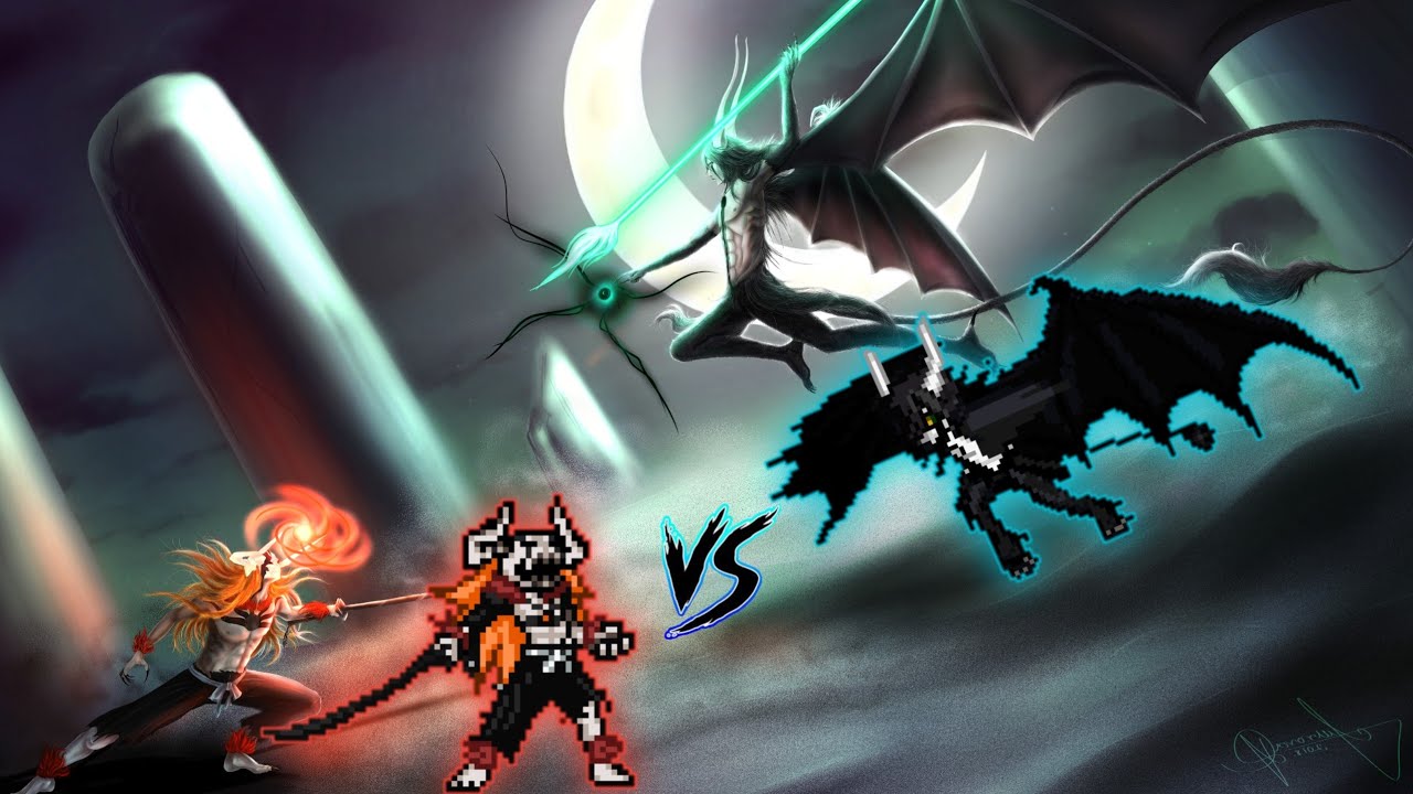 Ichigo V5 OP(All Form) VS Ulquiorra OP in Jump Force Mugen