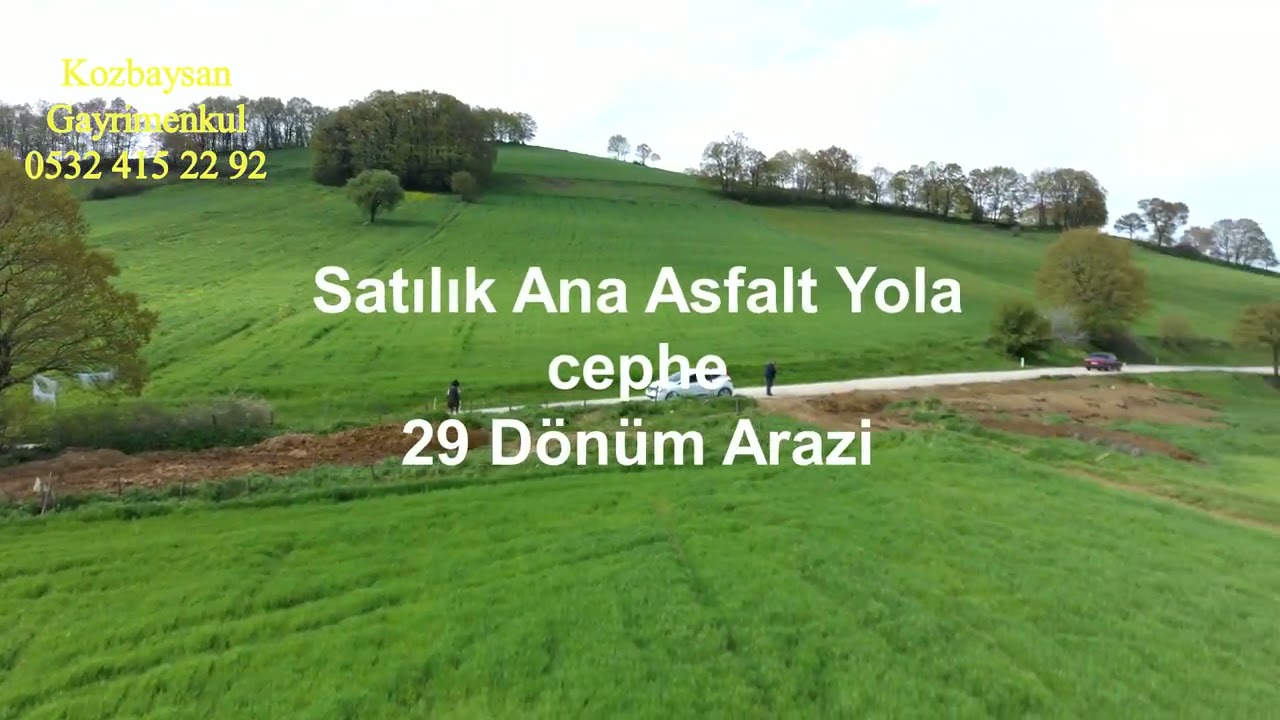 Organik Tarım  Anayola cephe Köye 500mt mesafede Satılık 29 Dönüm Arazi