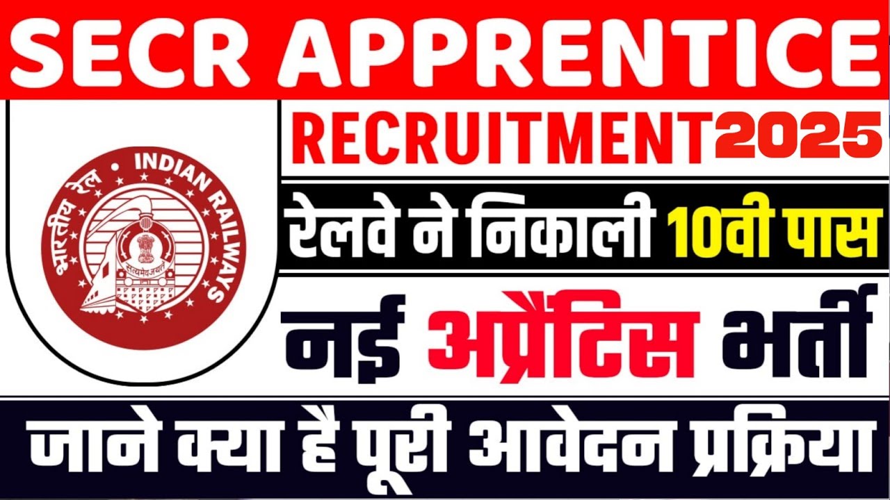 railway new iti apprentice 2025|secr nagpur apprentice form 2025|secr railway iti apprentice 2025|