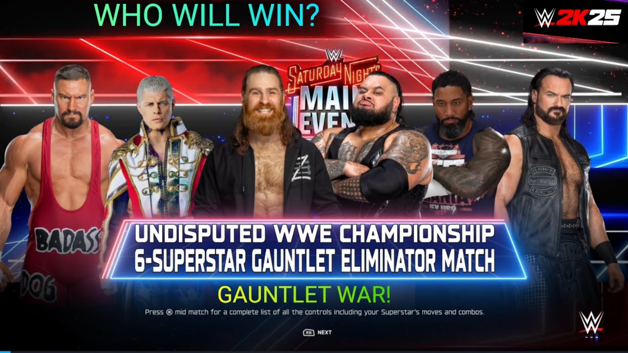 Who Will Win the Undisputed Championship? 🔥 Gauntlet Eliminator Match | WWE 2K25