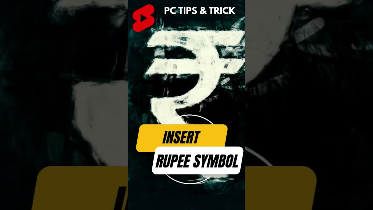 Insert Rupee Symbol (₹) using Keyboard || #shorts