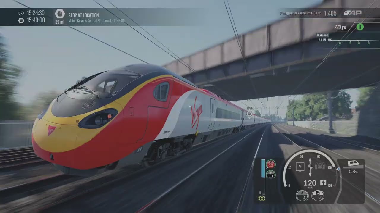 Train Sim World 6 - Virgin Pendolino Class 390 - London Euston to Milton Keynes