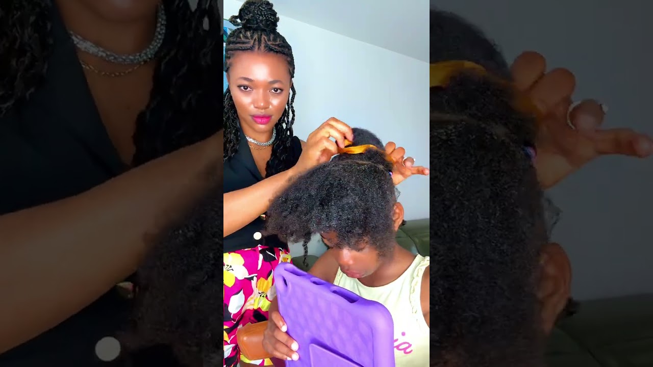 Easy kids hairstyle/ little girl rubber band hairstyle