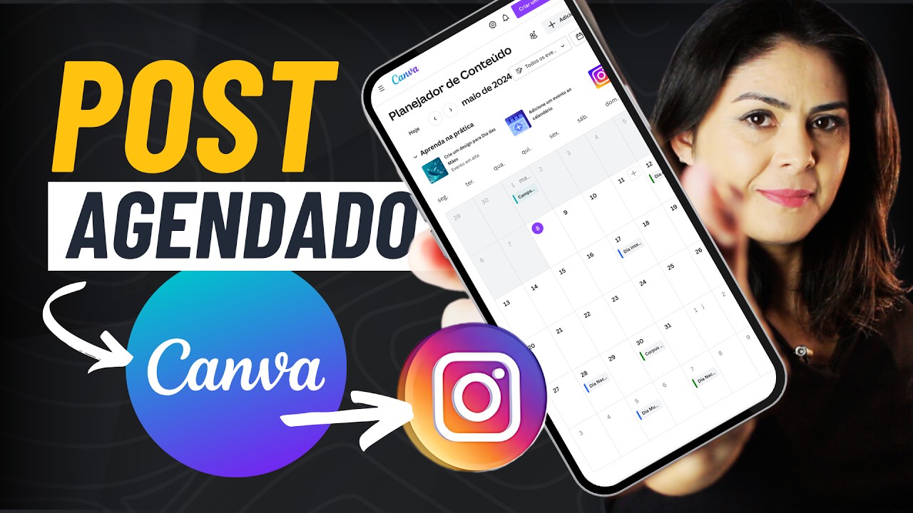 Como Agendar Posts Usando Canva | Planejador de Conte&uacute;do com Calend&aacute;rio