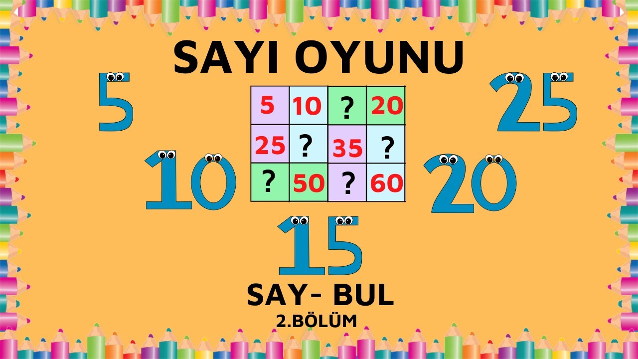 5 erli sayma - Sayıları Öğreniyorum - Sayı Bulma Oyunu - Say Bul (2.bölüm)