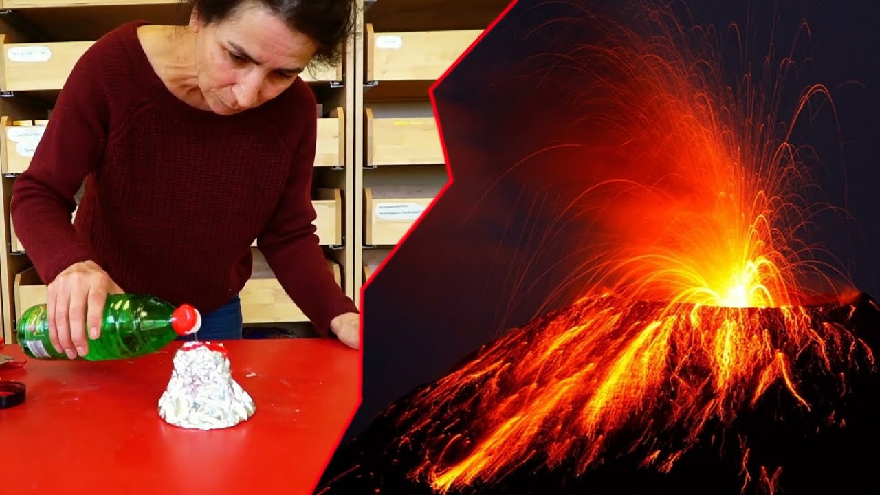 Experimente f&uuml;r Kinder Vulkan Ausbruch / Vulkan selber Basteln