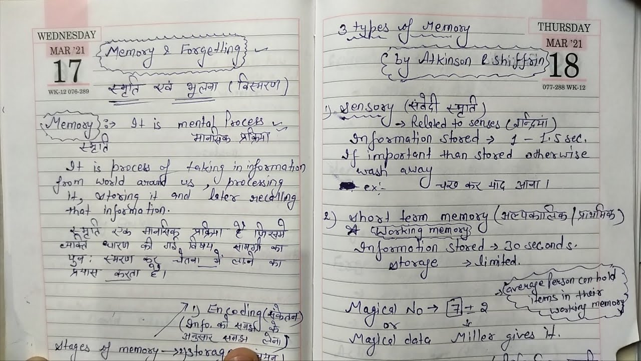 memory and forgetting | स्मृति और विस्मरण | types of memory | forgetting curve |