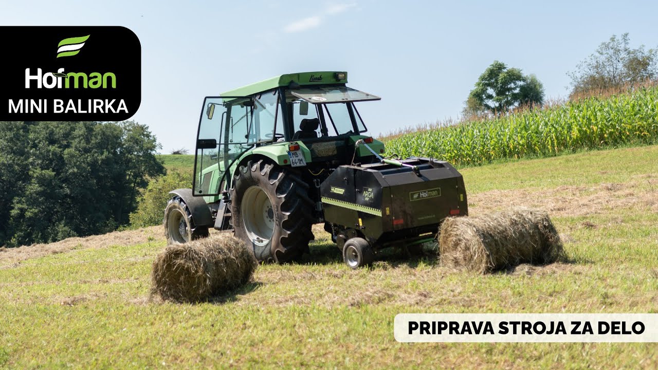 Mini balirka - Hofman Arga 100/60S - priprava stroja za delo